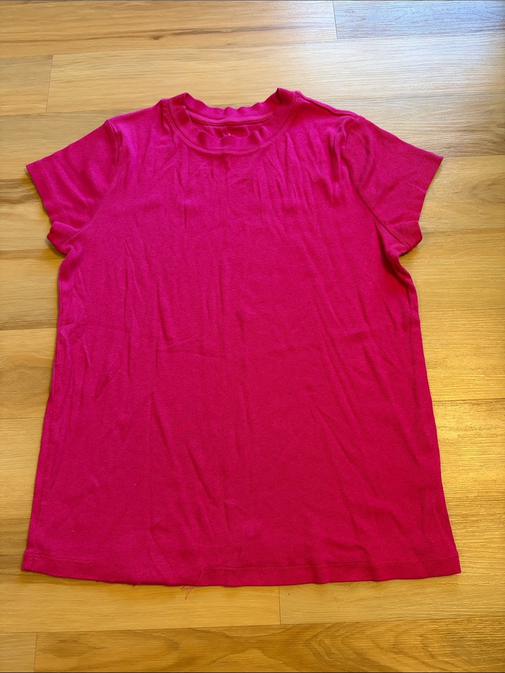 a new day Bright Pink Short Sleeve Crewneck Tee